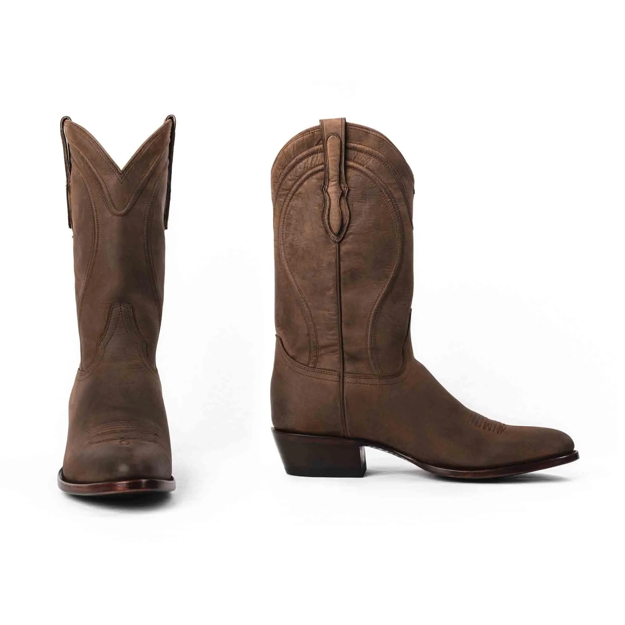 Rujo Boots Men's The Vance Umber Rock Ranch Calfskin Boots