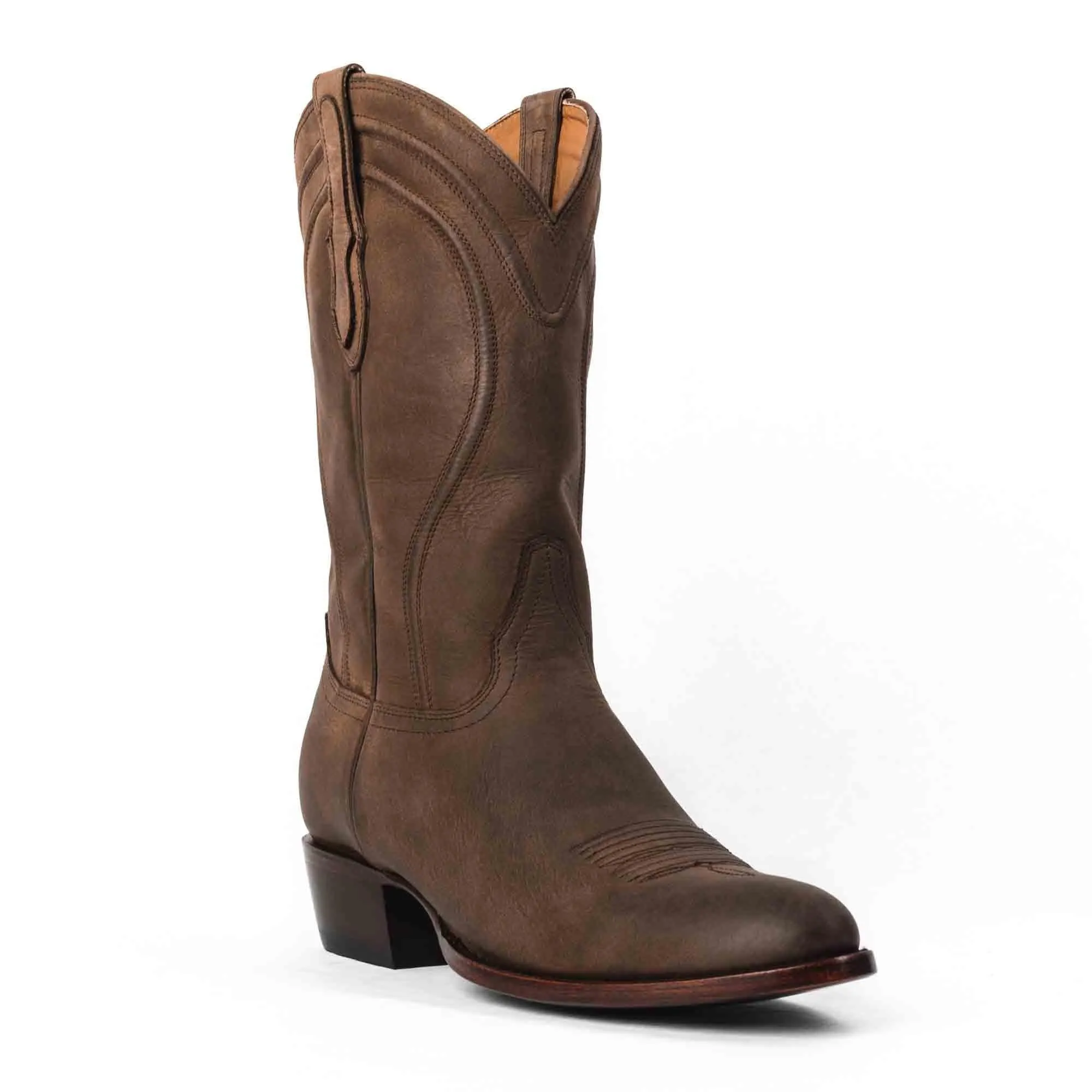 Rujo Boots Men's The Vance Umber Rock Ranch Calfskin Boots
