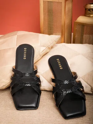 Souk Double Cross Sliders So Black
