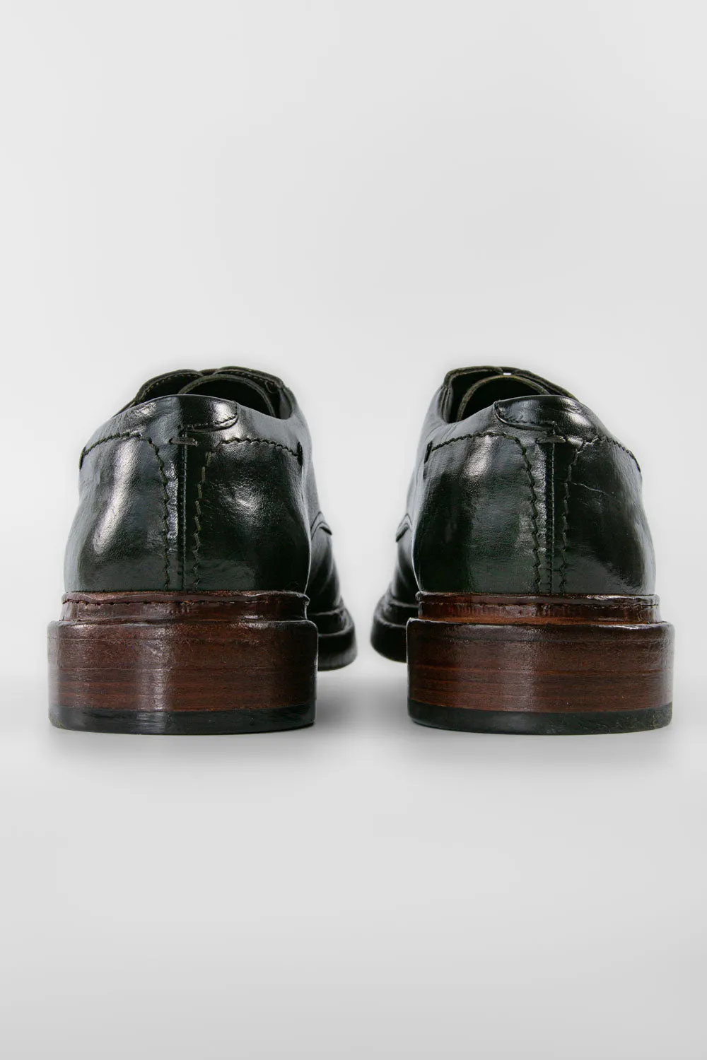 YORK dark-green welted derby shoes.